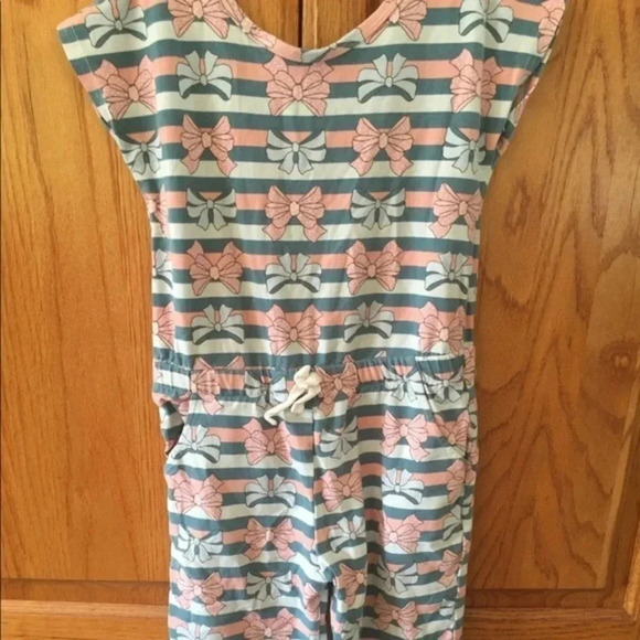 Dot Dot Smile girls jump suit SZ 7 bows - Picture 1 of 3